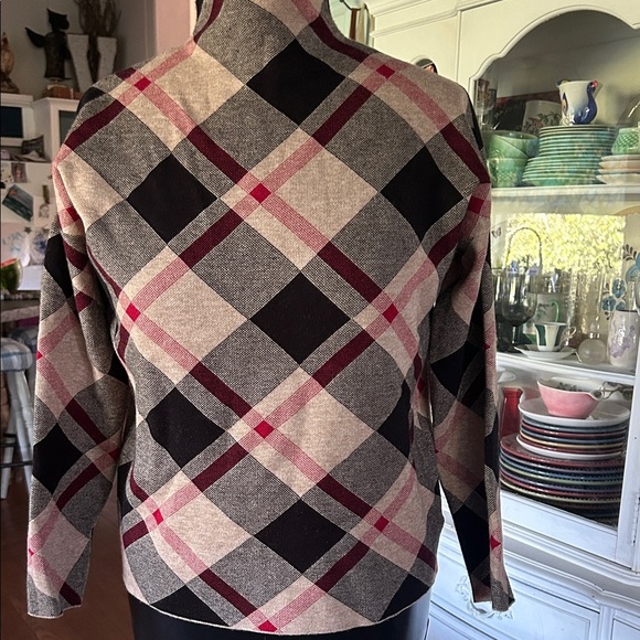 Rachel Zoe Plaid Turtleneck Sweater - Picture 1 of 8